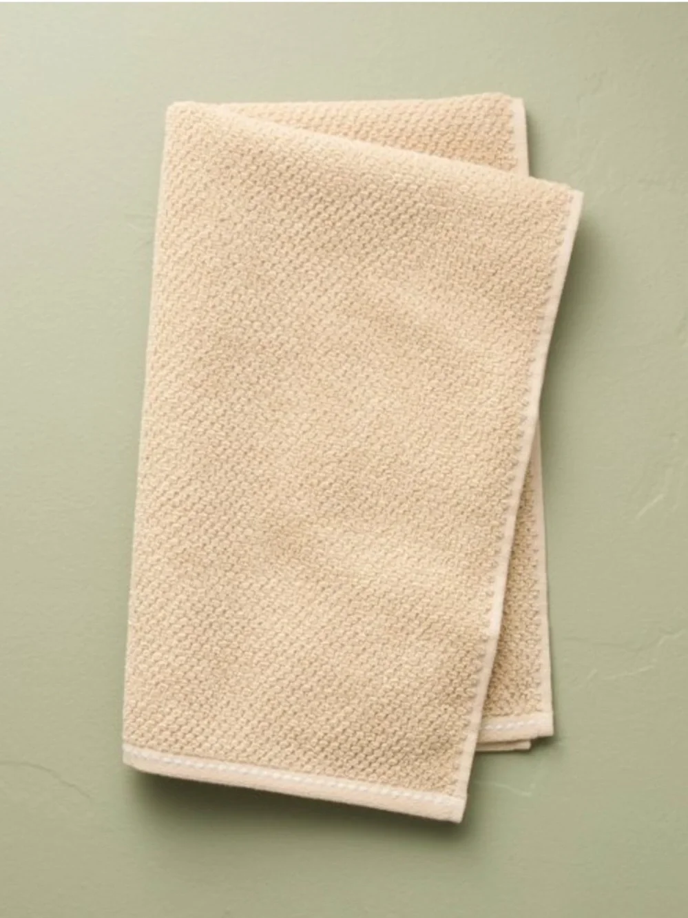 HEARTH & HAND NWT Hand Towel Tan/Cream